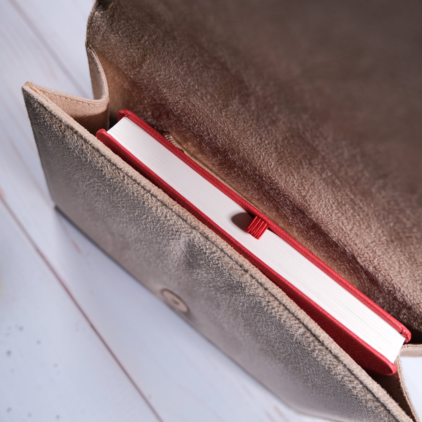 Inside view of the chevron bag