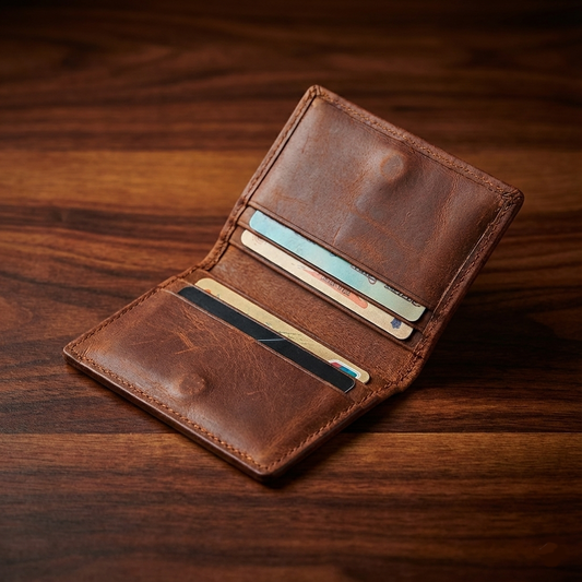 Bamboo Chevron Card Holder