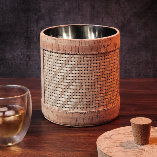 Bamboo and Cork Ice Bucket