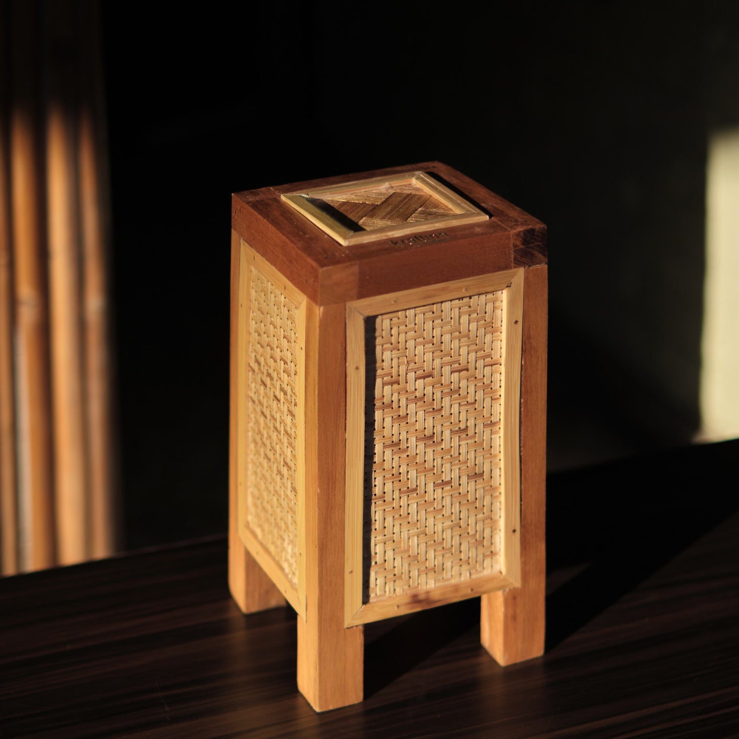 Contemporary Bamboo Table Lamp